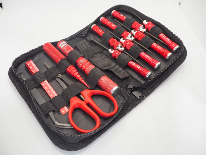 Silver Horse RC Master Tool Kit for Mini-Z and 1/28 Scale (Red)