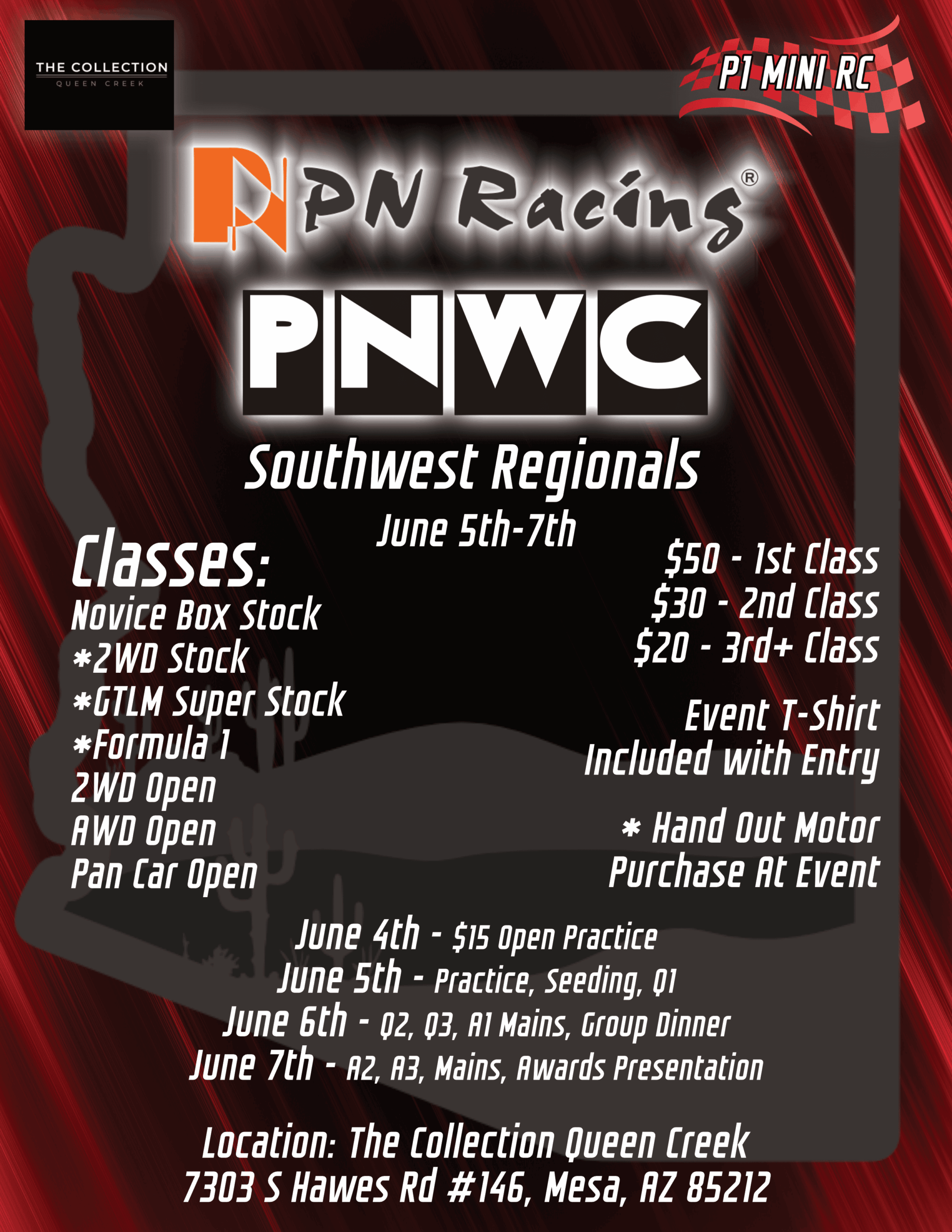 2026 PN Racing Southwest Regionals Flyer