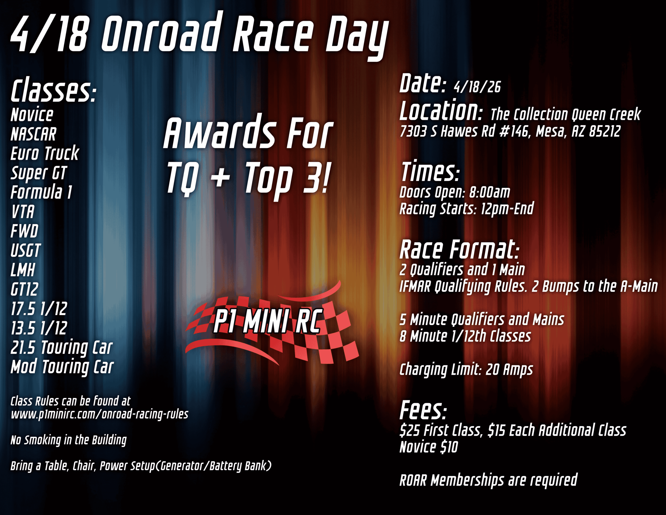 4/18 Onroad Club Race Flyer