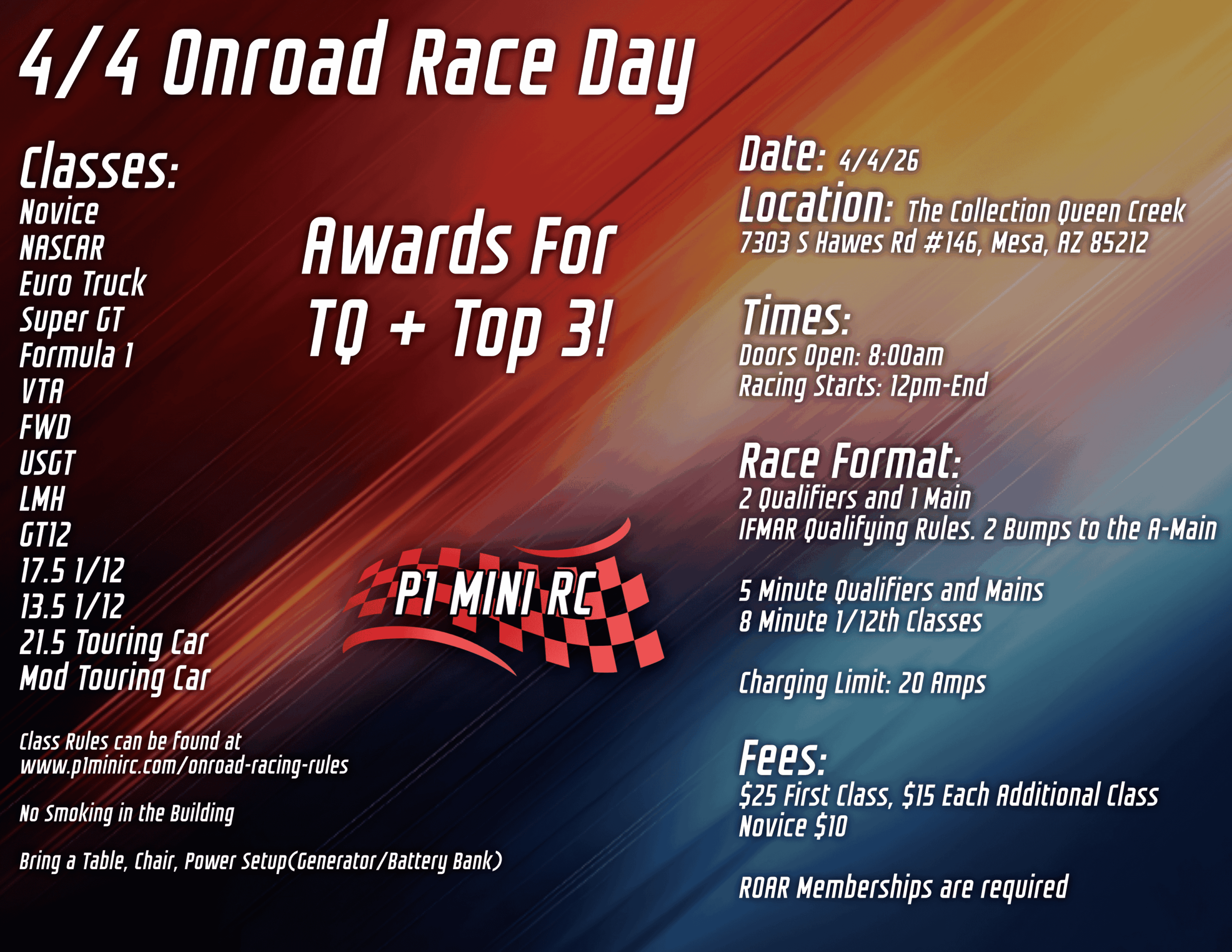 4/4 Onroad Club Race Flyer