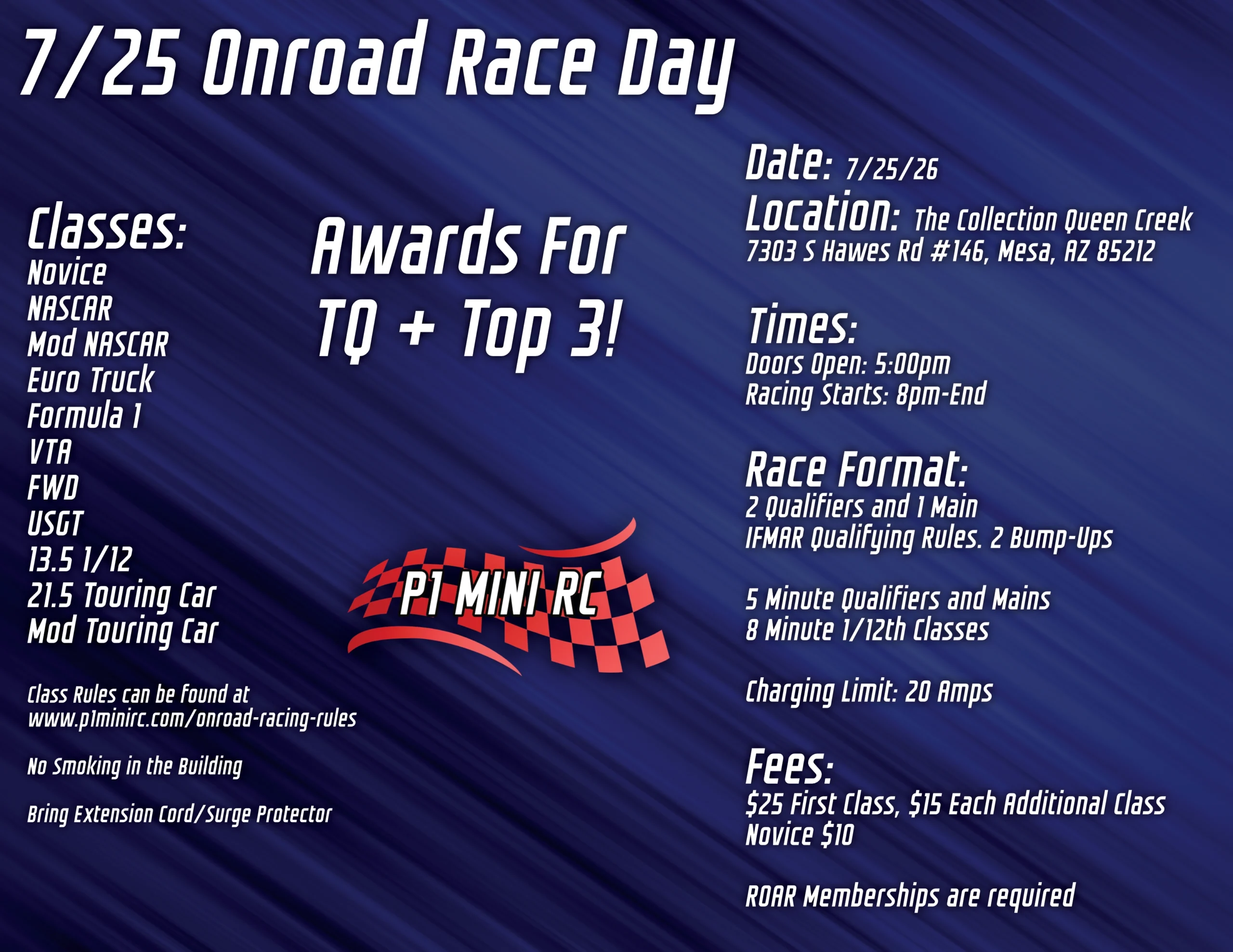 7/25 Onroad Race Flyer