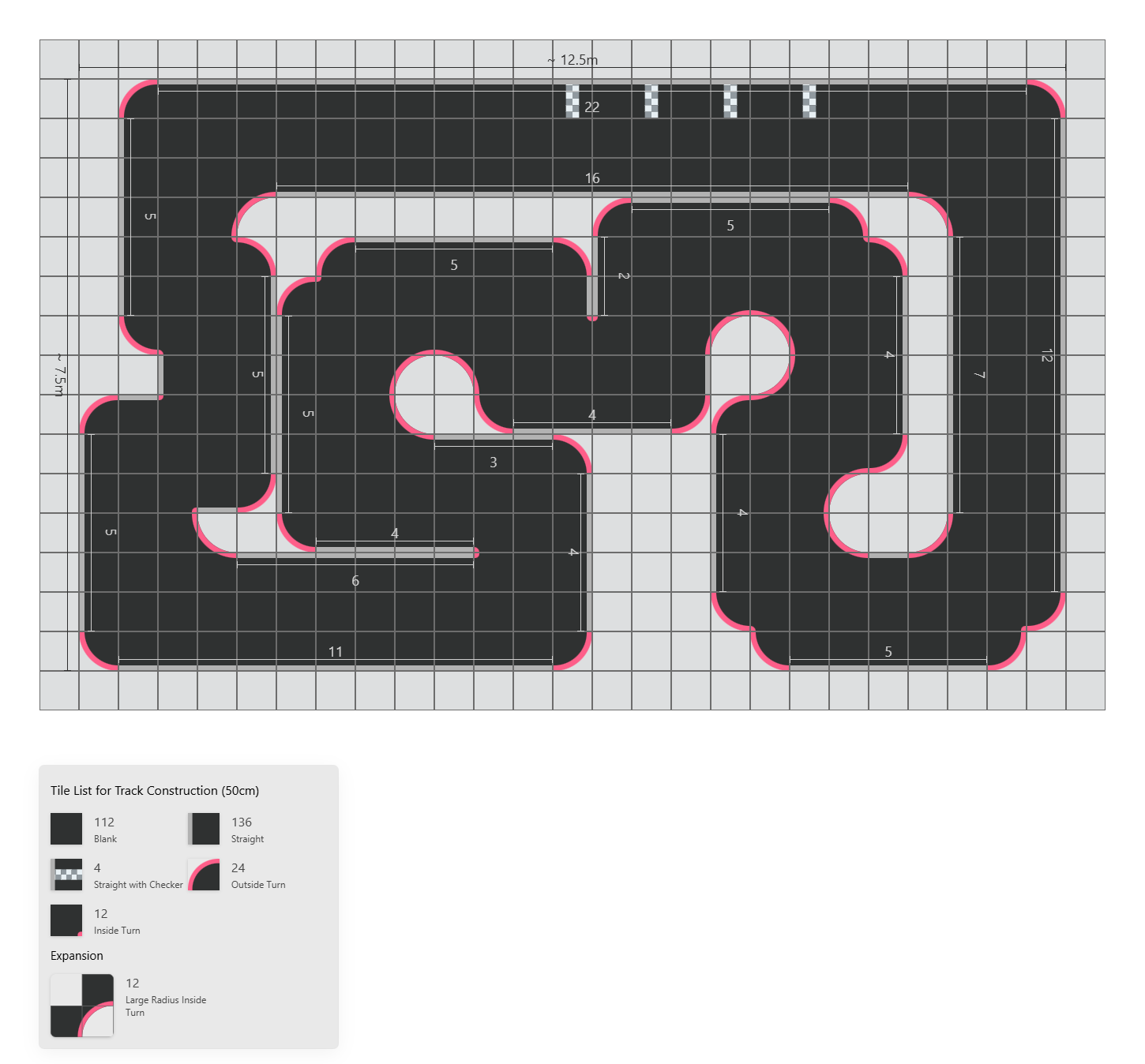 12/13 P1 Mini RC Club Race Layout