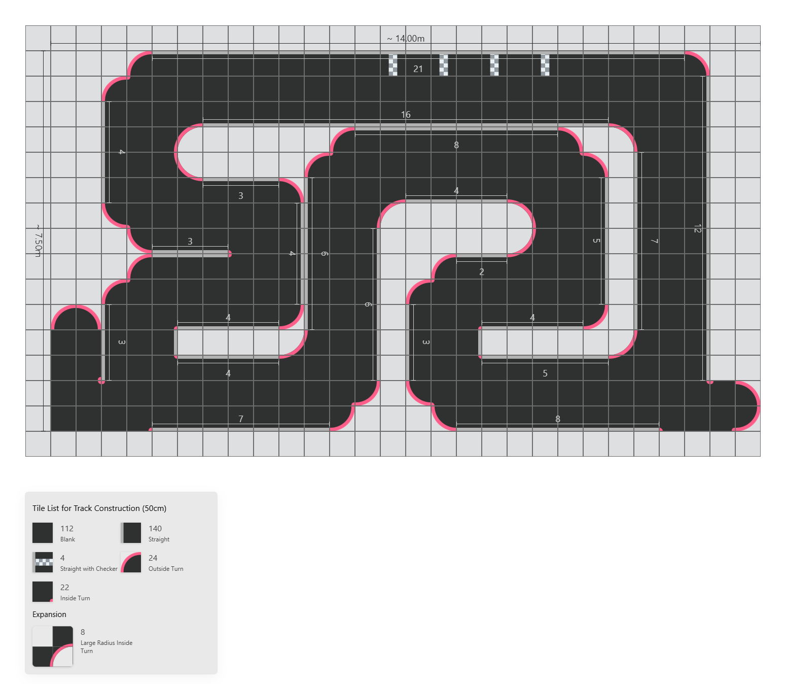 2-14 P1 Mini RC Club Race Layout