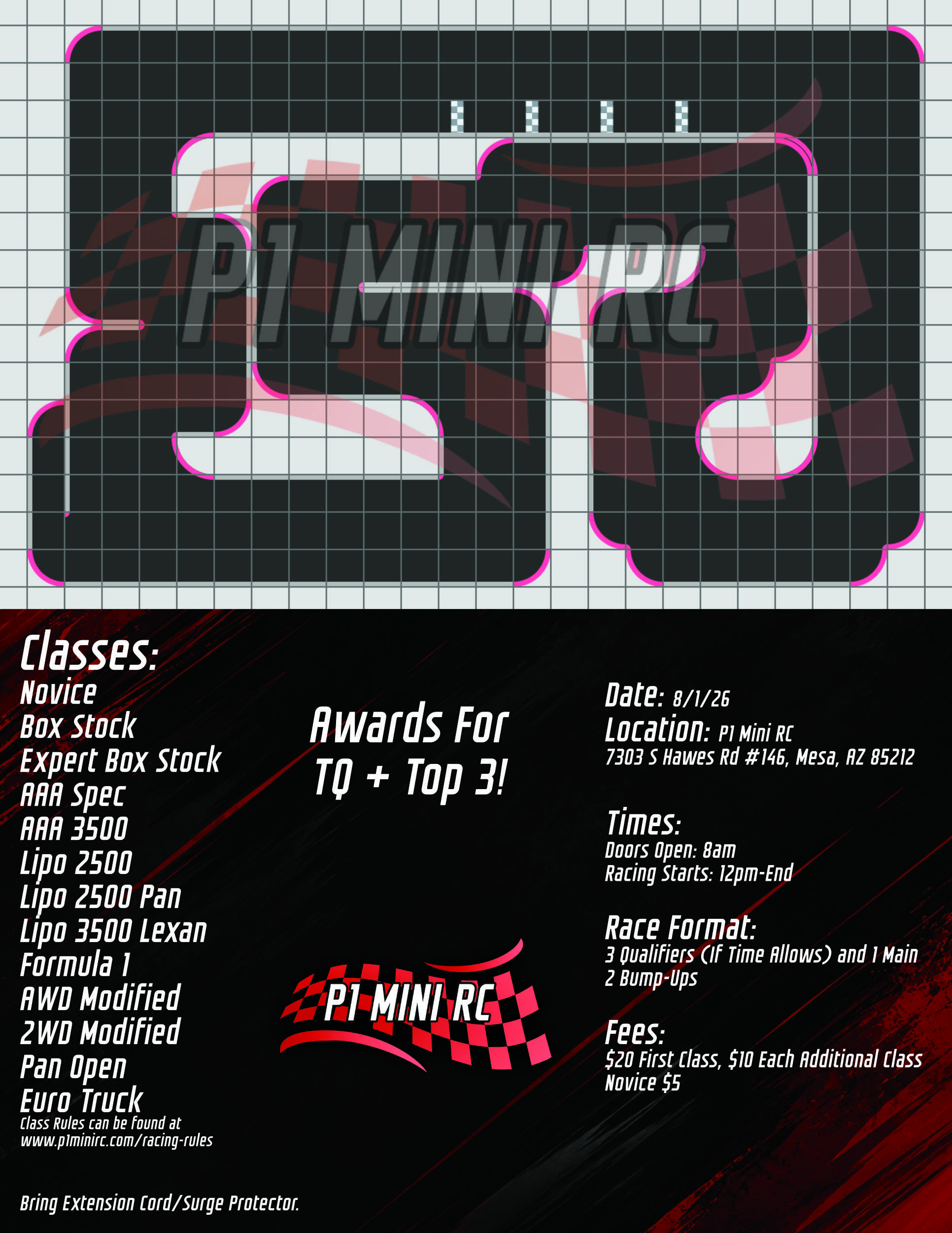 8/1 1:28 Scale Club Race Flyer