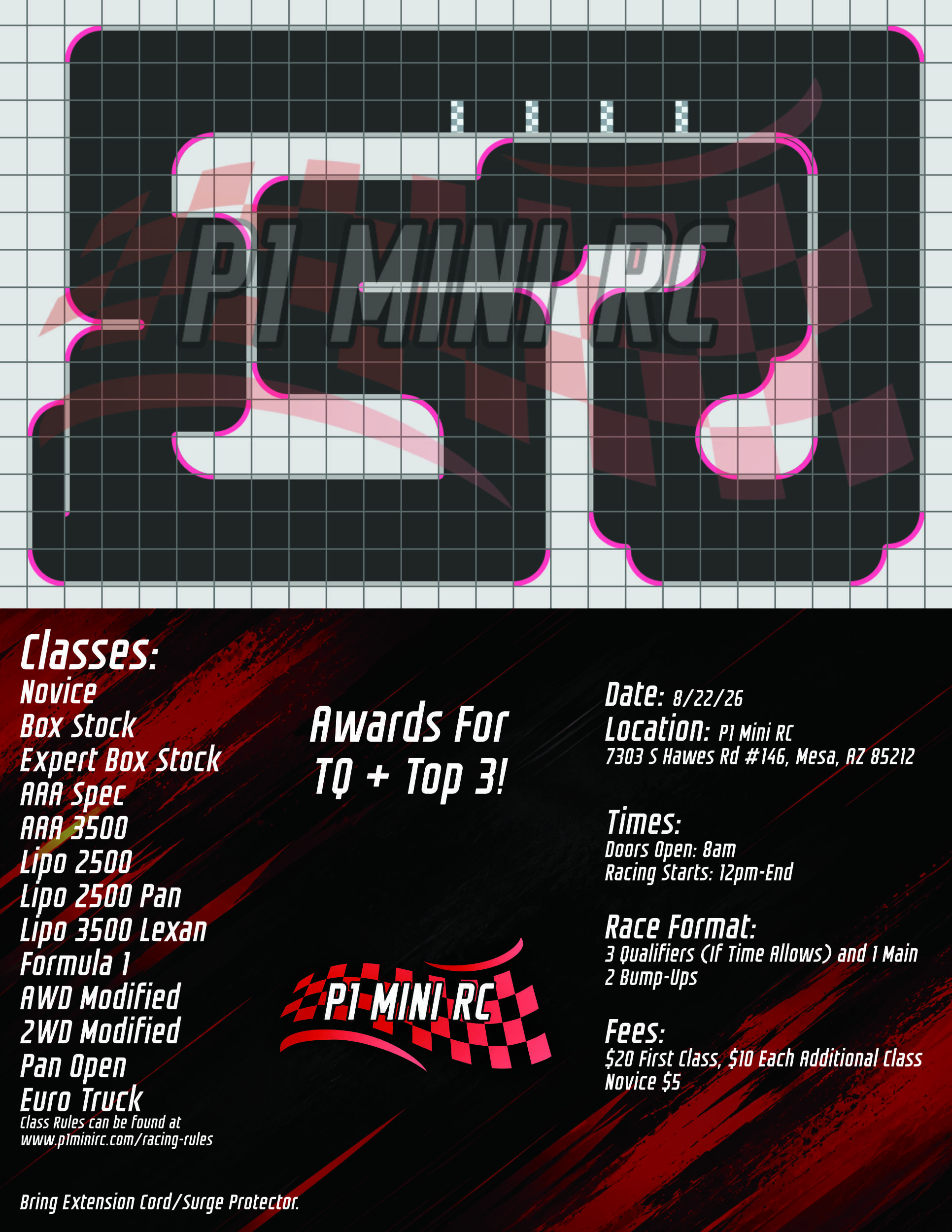 8/22 1:28 Scale Club Race Flyer