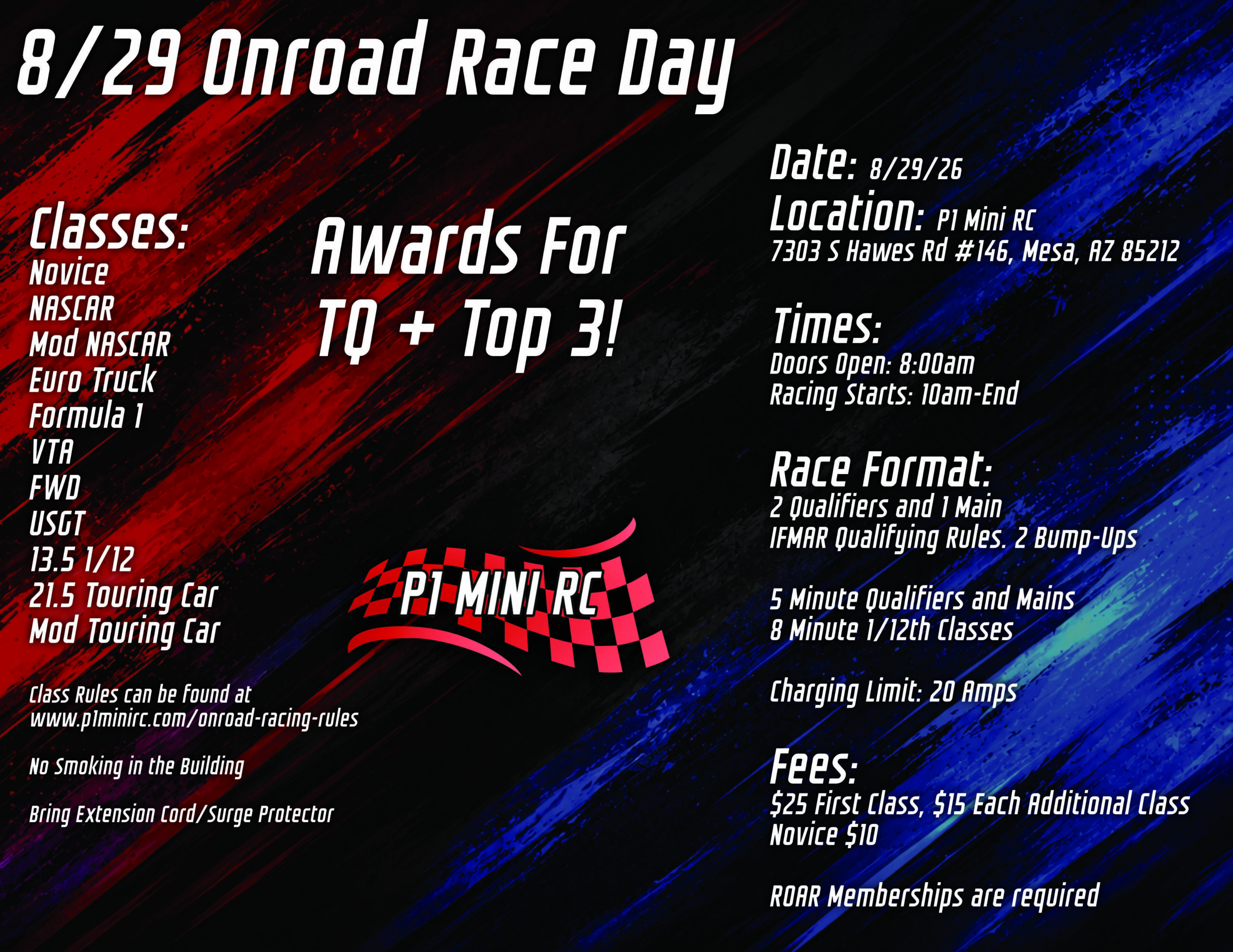 P1 Mini RC 8-29 Onroad Club Race Flyer