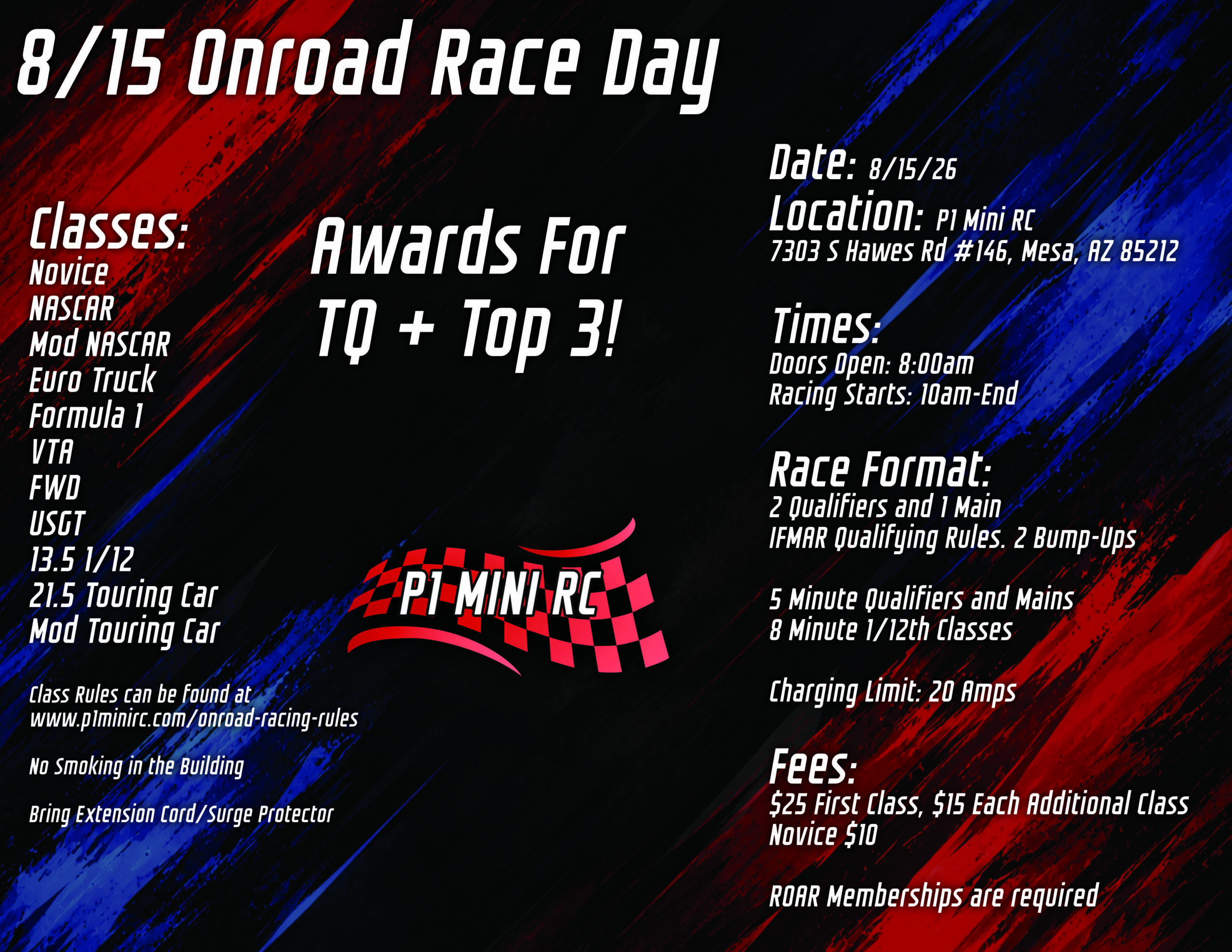 P1 Mini RC 8-15 Onroad Race Flyer