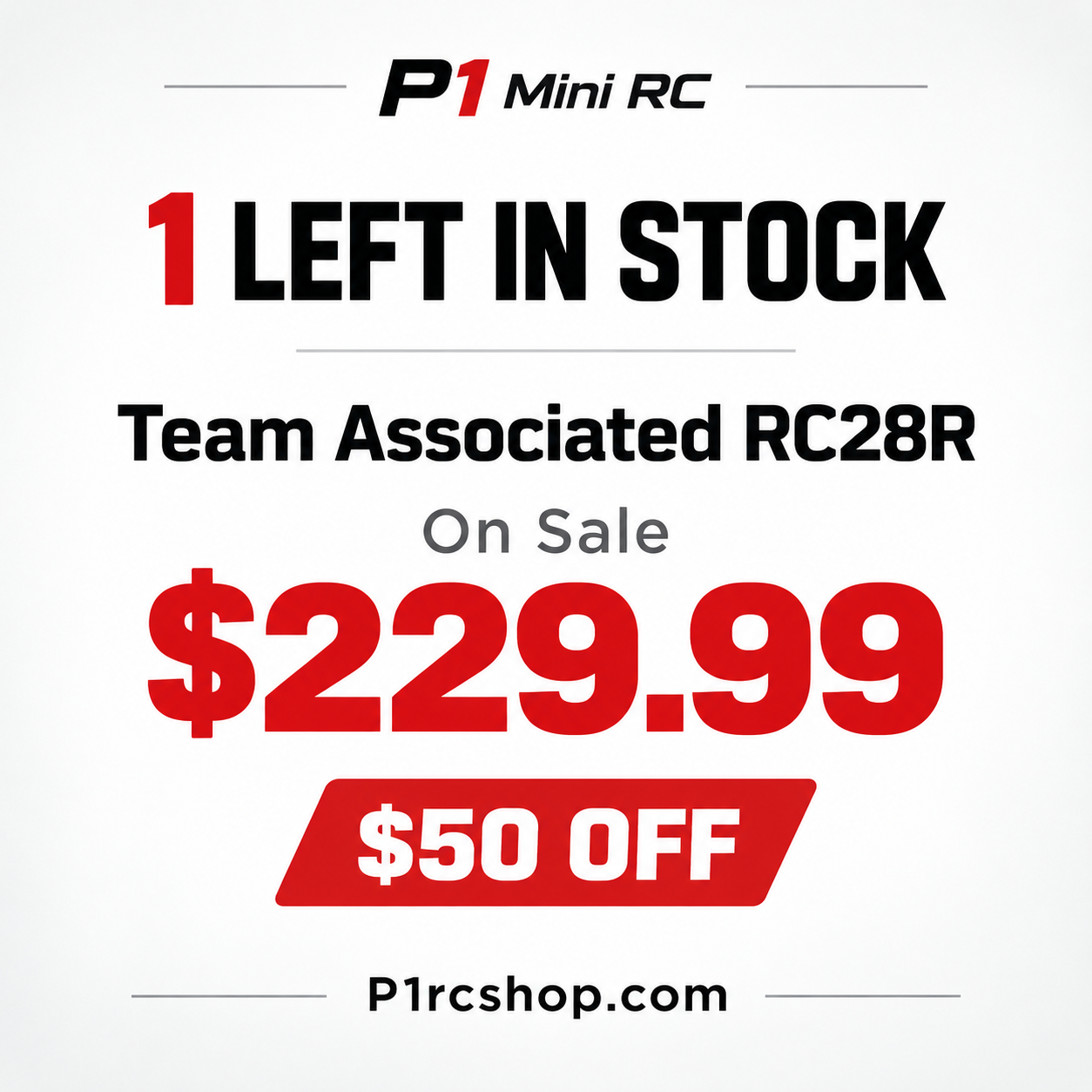 P1 Mini RC Team Associated RC28R on Sale